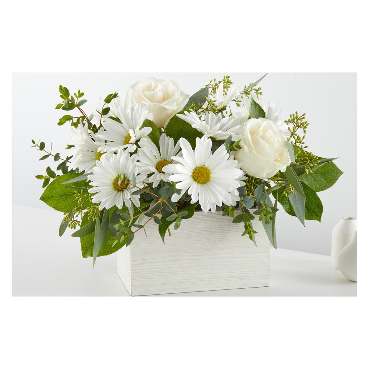Fresh Linen Box Bouquet flower arrangement